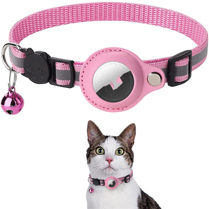 Reflective Waterproof AirTag Holder Collar for Dogs &amp; Cats - Protective Case Cover with Nylon Strap
