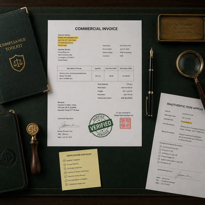 Verified commercial invoice and compliance guide for overturning Amazon inauthentic complaints