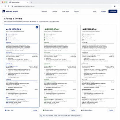 Interactive Entry Level Resume Builder | New Grad ATS-Friendly Resume Tool