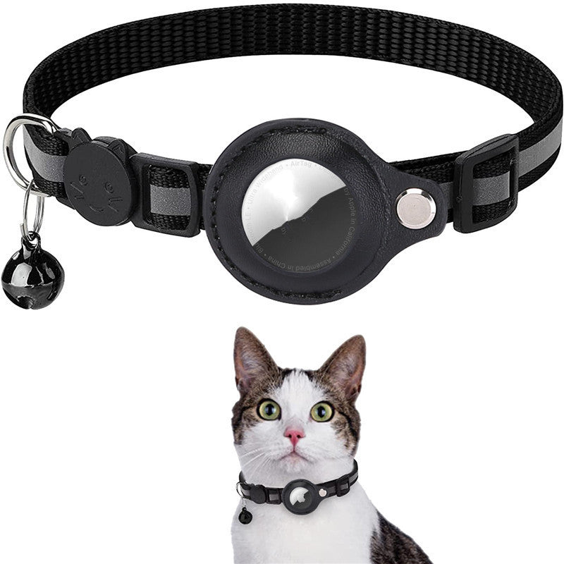 Reflective Waterproof AirTag Holder Collar for Dogs &amp; Cats - Protective Case Cover with Nylon Strap