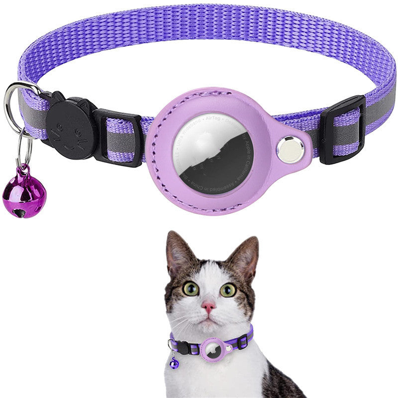Reflective Waterproof AirTag Holder Collar for Dogs &amp; Cats - Protective Case Cover with Nylon Strap